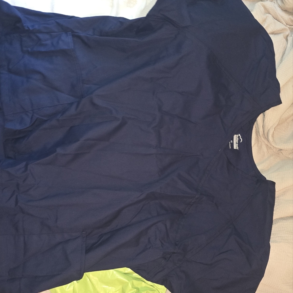Women's Navy Blue Scrub Top